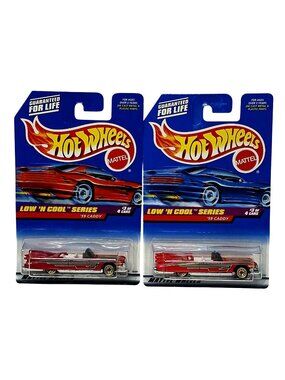 2 Hot Wheels 59 Caddy Low N Cool Series Collector #699 2 Shades of Pink Cars D41